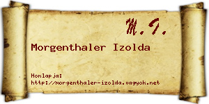Morgenthaler Izolda névjegykártya